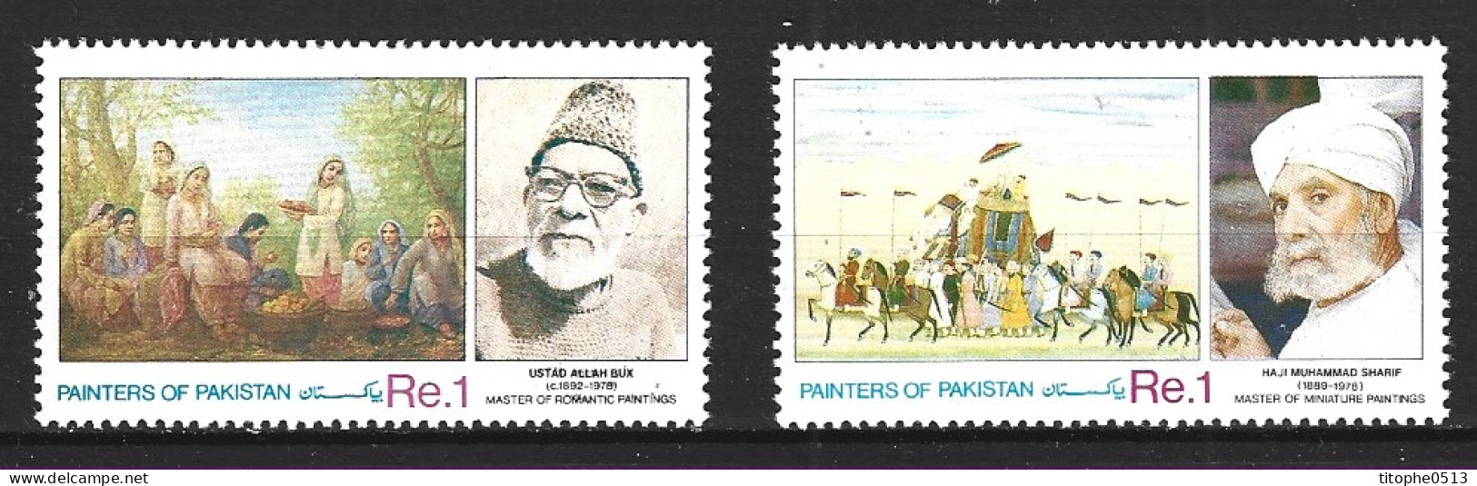 PAKISTAN. N°791-2 De 1991. Peintres Du Pakistan. - Sonstige & Ohne Zuordnung
