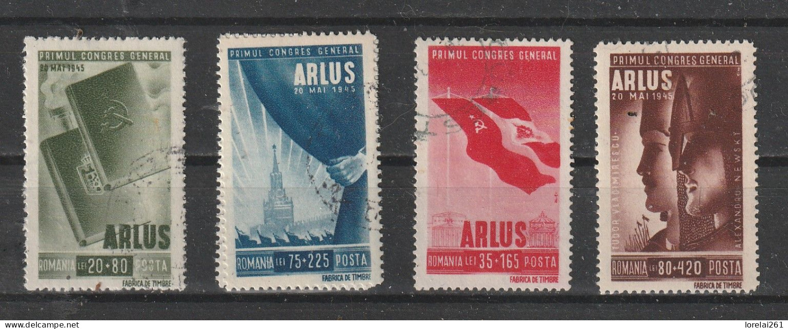 1945 - Le Premier Congrès De L'ARLUS Mi No 855/858 - Gebraucht