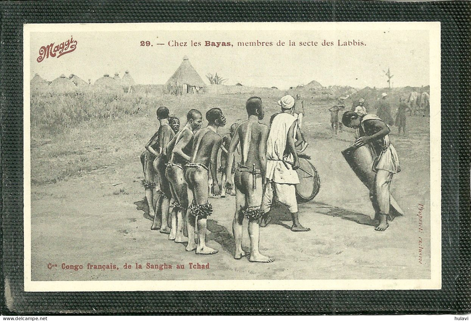 CONGO FRANCAIS - DE LA SANGHA AU TCHAD - CHEZ LES BAYAS, MENBRES DE LA SECTE DES LABBIS (pub MAGGI) (ref 466) - Congo Francés
