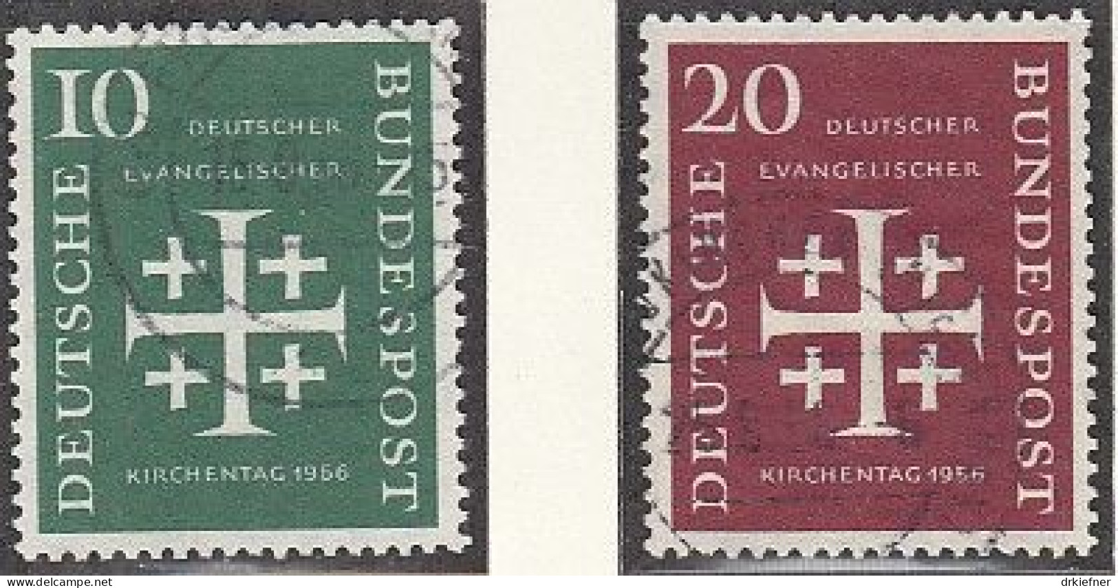 BRD  235-236, Gestempelt, Deutscher Evangelischer Kirchentag, 1956 - Gebruikt