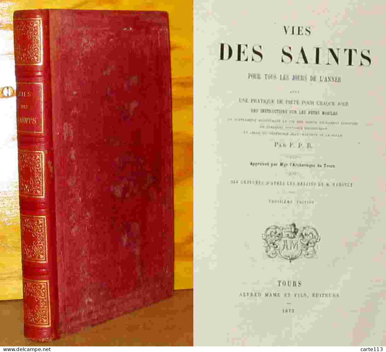 BRANSIET Mathieu - Par F. P. B. - VIES DES SAINTS - 1801-1900