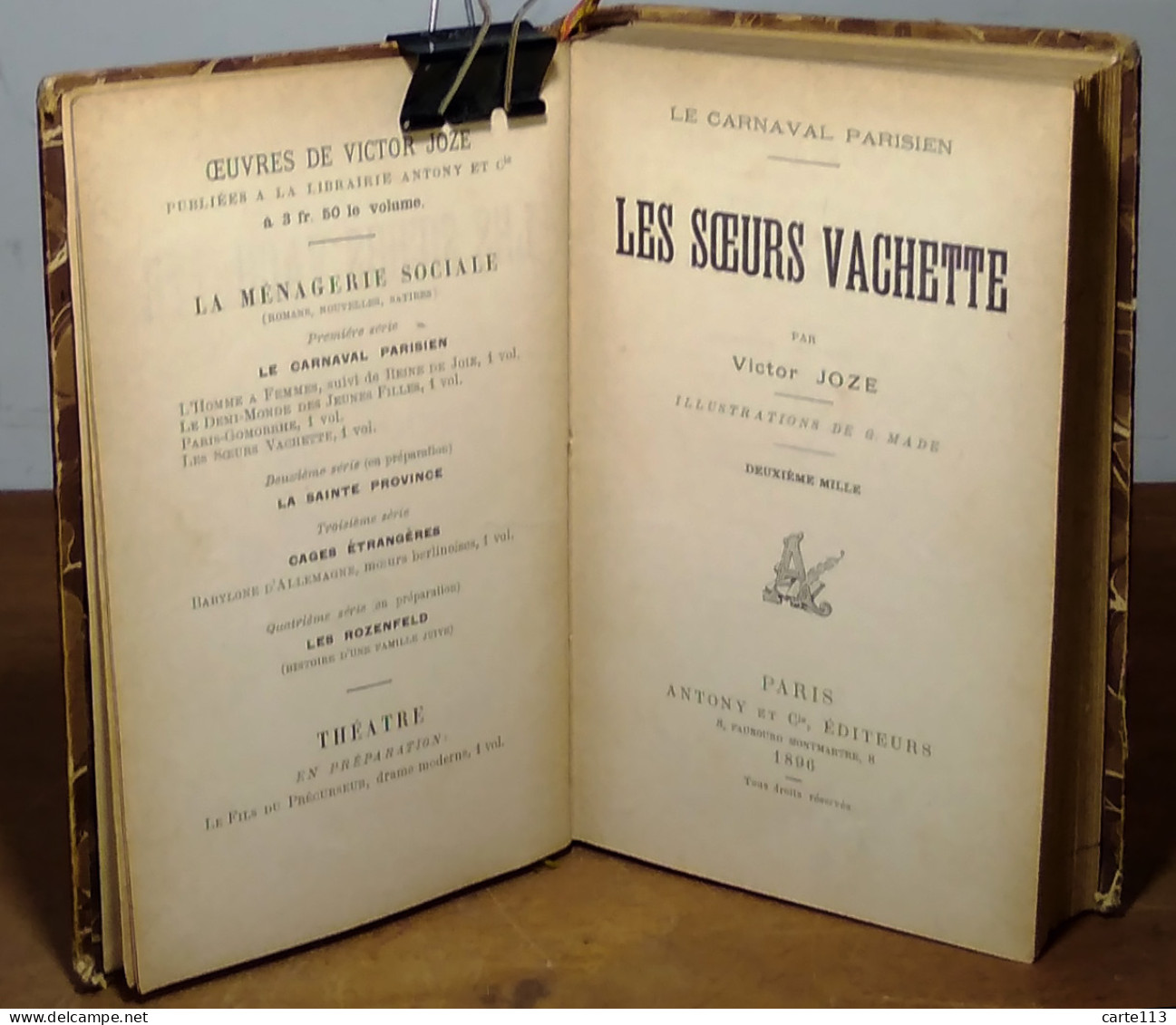 JOZE  Victor - LES SOEURS VACHETTE / LE CARNAVAL PARISIEN - 1801-1900
