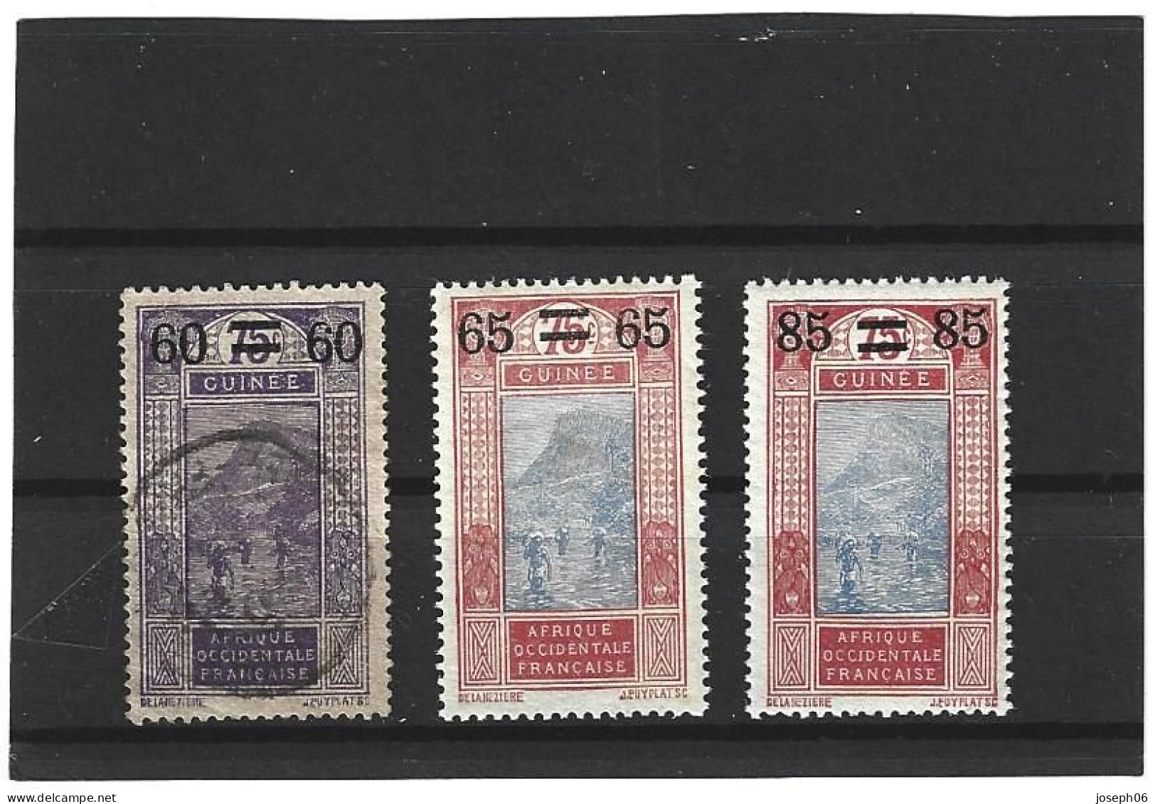 GUINEE   1922 - 25   Y.T. N° 81  82  83  NEUF**  *  Oblitéré - Unused Stamps