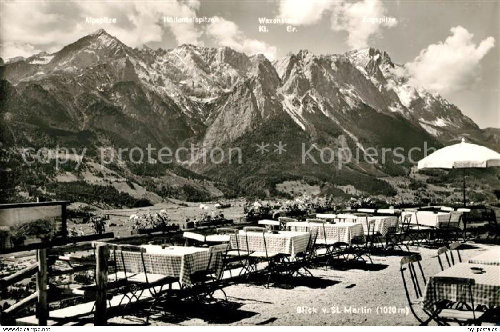 73106200 Garmisch-Partenkirchen Terrassen Restaurant St Martin Mit Alpspitze Und - Garmisch-Partenkirchen