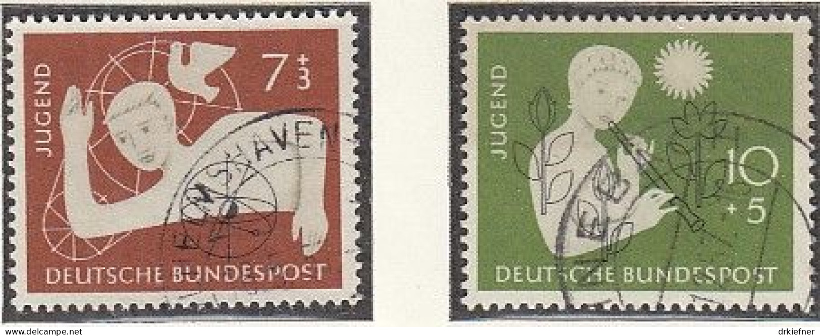 BRD  232-233, Gestempelt, Jugend, 1956 - Oblitérés