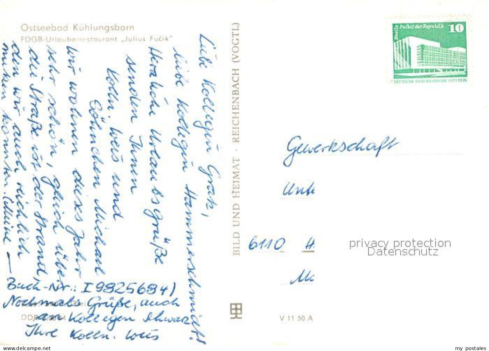 73105722 Kuehlungsborn Ostseebad FDGB Urlauberrestaurant Julius Fucik Kuehlungsb - Kühlungsborn