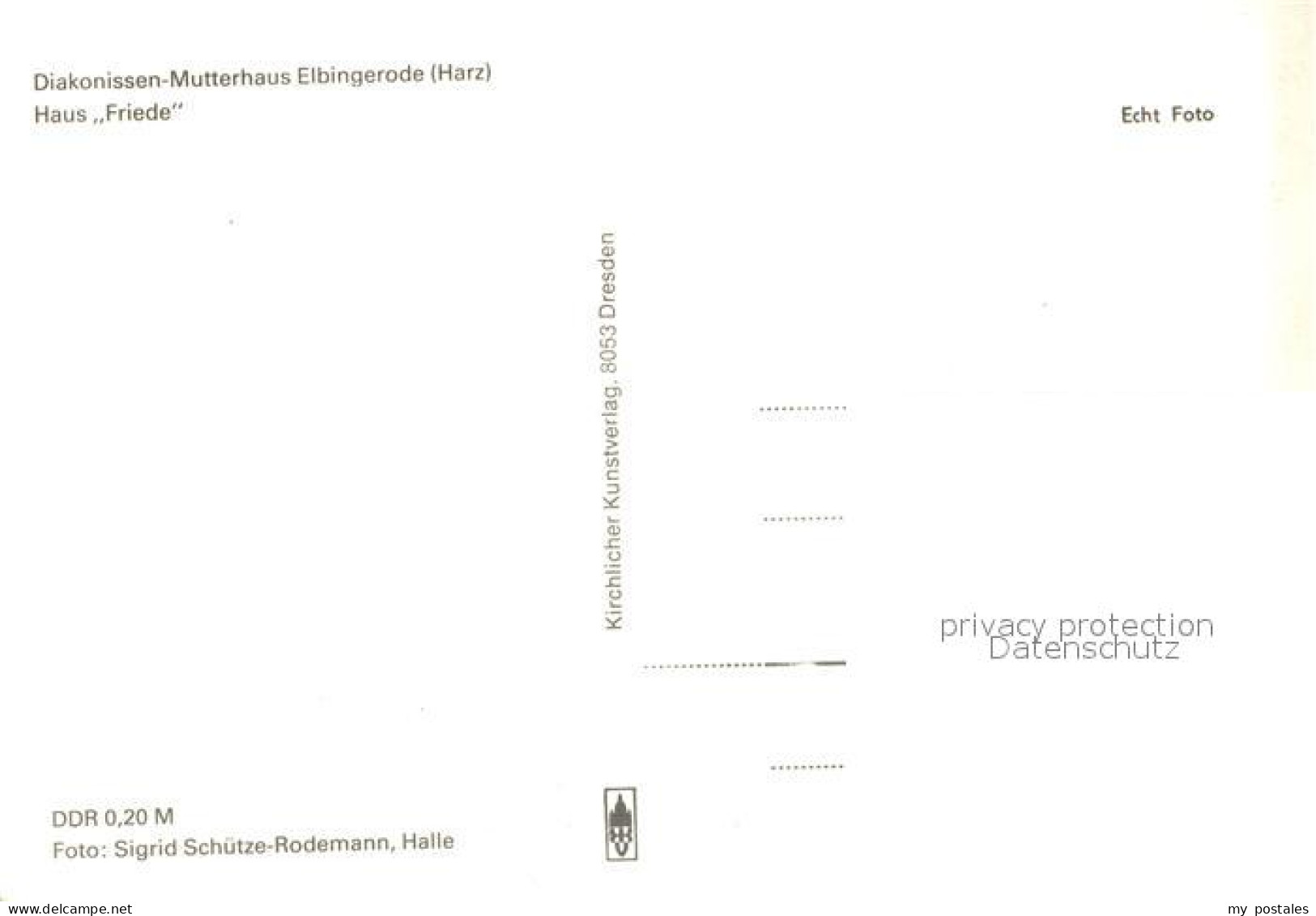 73105707 Elbingerode Harz Diakonissen Mutterhaus Haus Friede Elbingerode Harz - Sonstige & Ohne Zuordnung