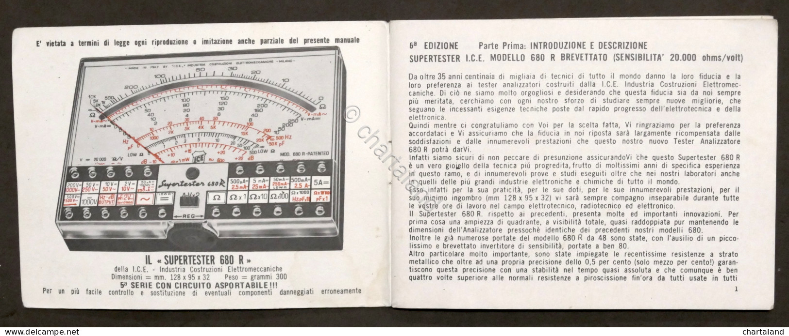 Istruzioni Uso Supertester 680 R E Guida Per Riparare Guasti - ICE Milano - 1985 - Other & Unclassified