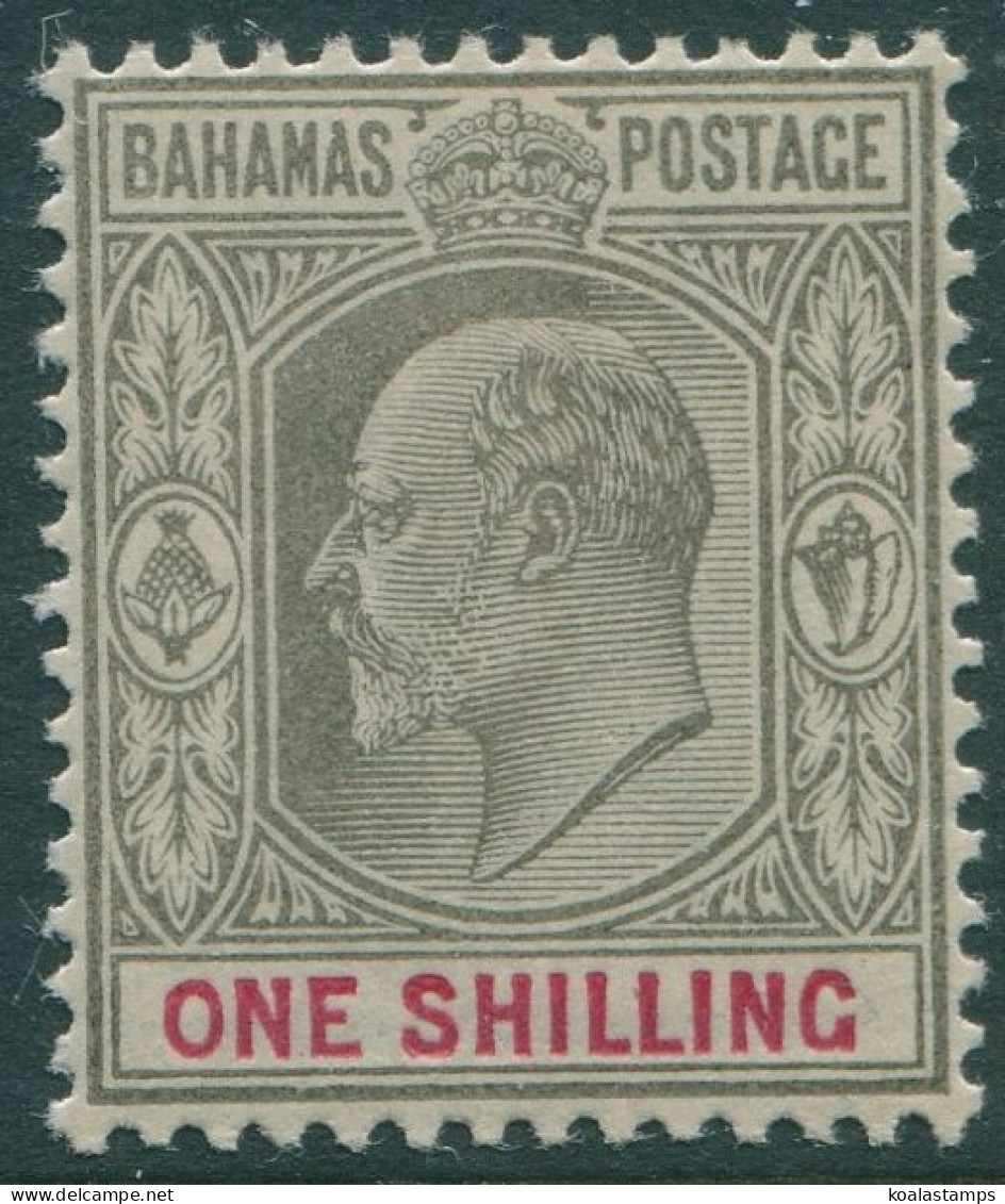 Bahamas 1902 SG67 1/- Black And Red KEVII MH - Bahamas (1973-...)