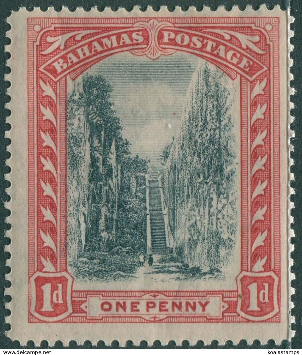 Bahamas 1901 SG75 1d Black And Red Queen's Staircase Nassau Wmk Mult Crown CA MH - Bahamas (1973-...)