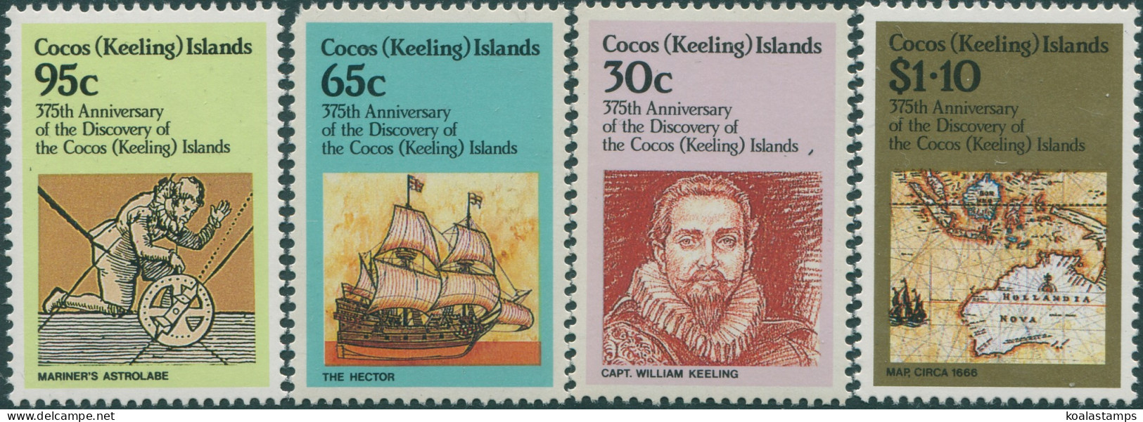 Cocos Islands 1984 SG115-118 375th Anniversary Set MNH - Cocos (Keeling) Islands