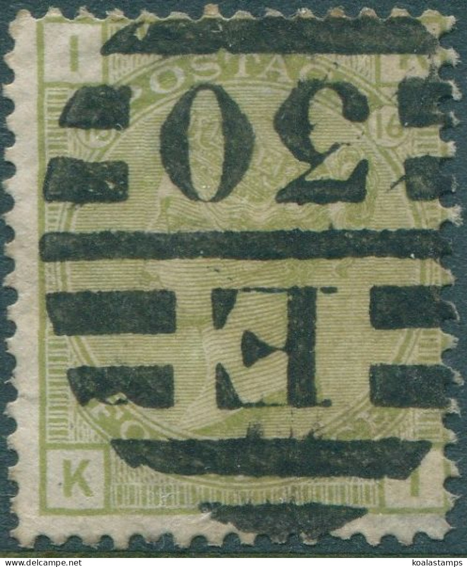 Great Britain 1873 SG153 4d Sage-green QV IKKI FU - Other & Unclassified