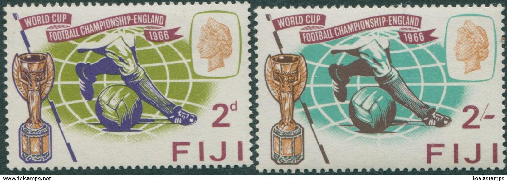 Fiji 1966 SG349-350 World Cup Football Set MNH - Fiji (1970-...)