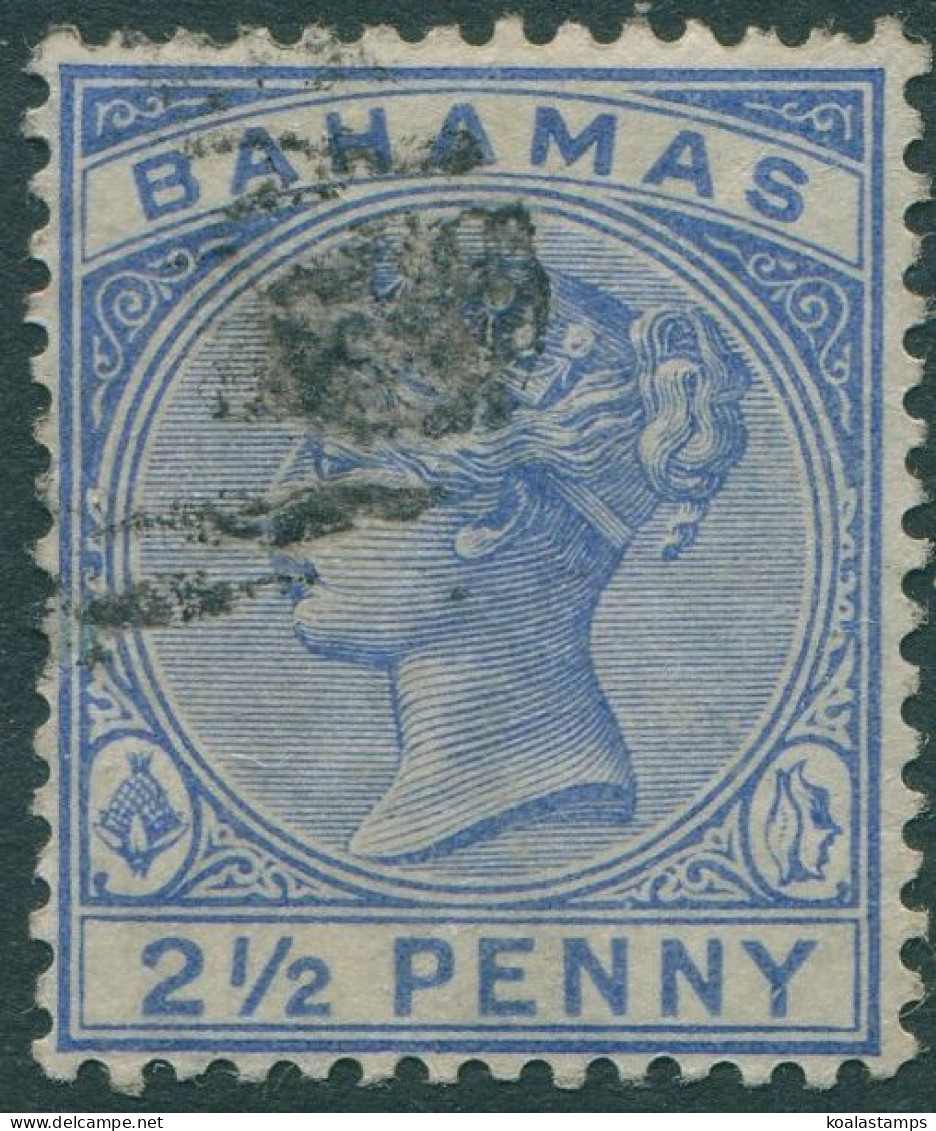 Bahamas 1884 SG52 2½d Blue QV FU - Bahamas (1973-...)