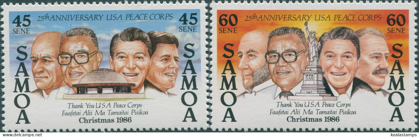 Samoa 1986 SG741-742 Christmas Set MNH - Samoa (Staat)