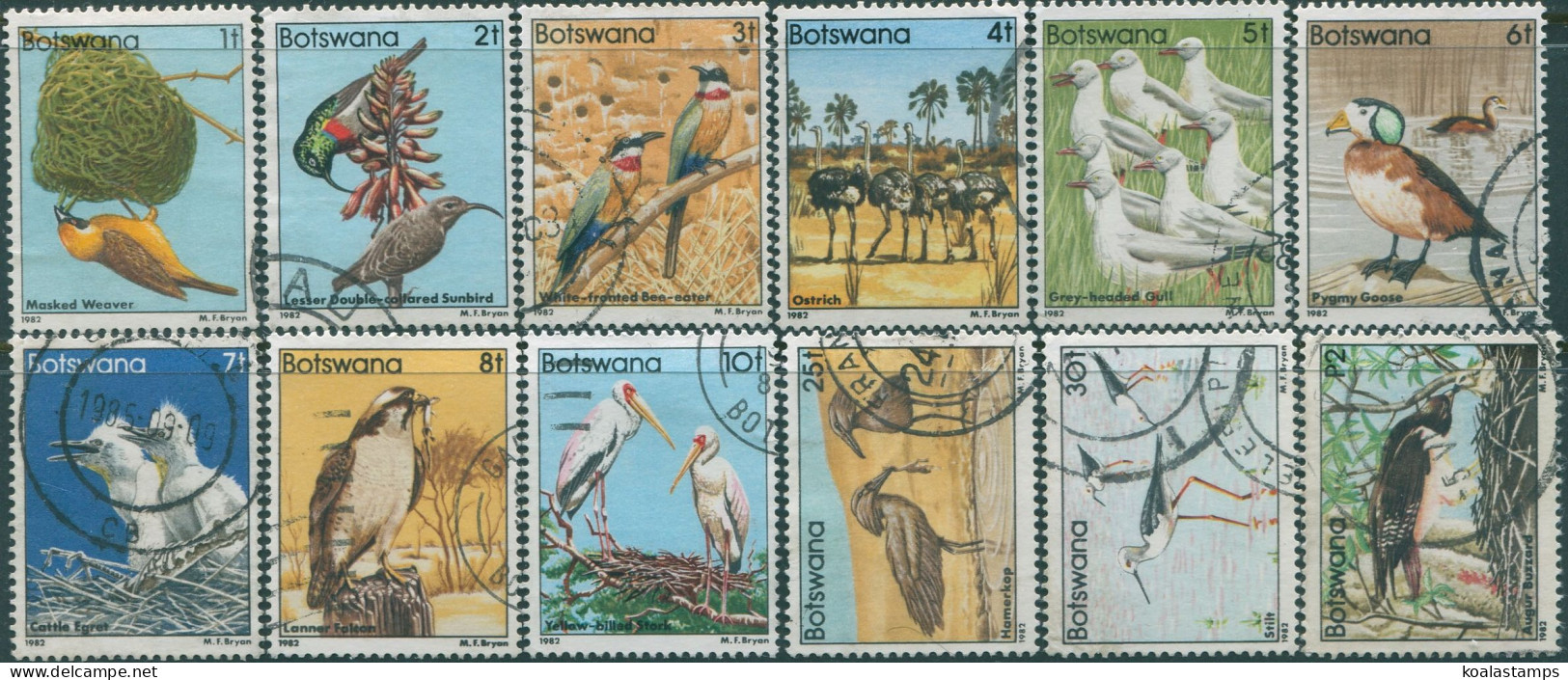Botswana 1982 SG515-532 Birds (10) FU - Botswana (1966-...)