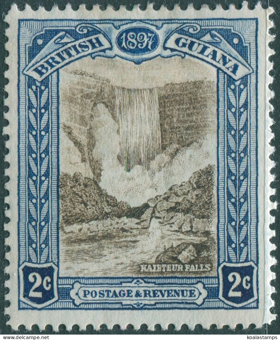 British Guiana 1898 SG217 2c Brown And Blue Kaipteur Falls MLH - Guyana (1966-...)
