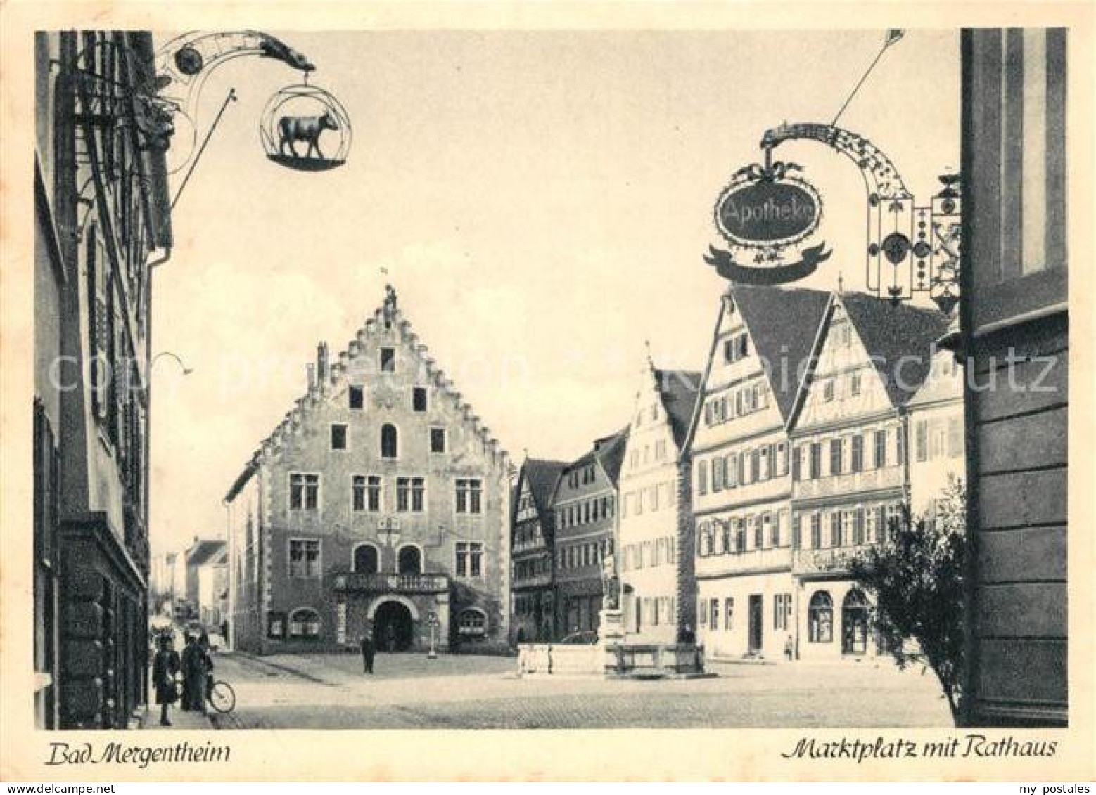 73105602 Mergentheim Bad Marktplatz Rathaus Mergentheim Bad - Bad Mergentheim