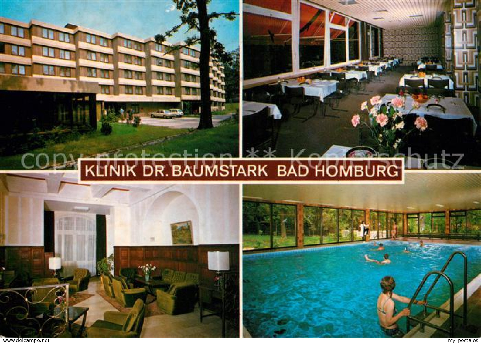 73105578 Bad Homburg Klinik Dr Baumstark Speisesaal Aufenthaltsraum Hallenbad Ba - Bad Homburg