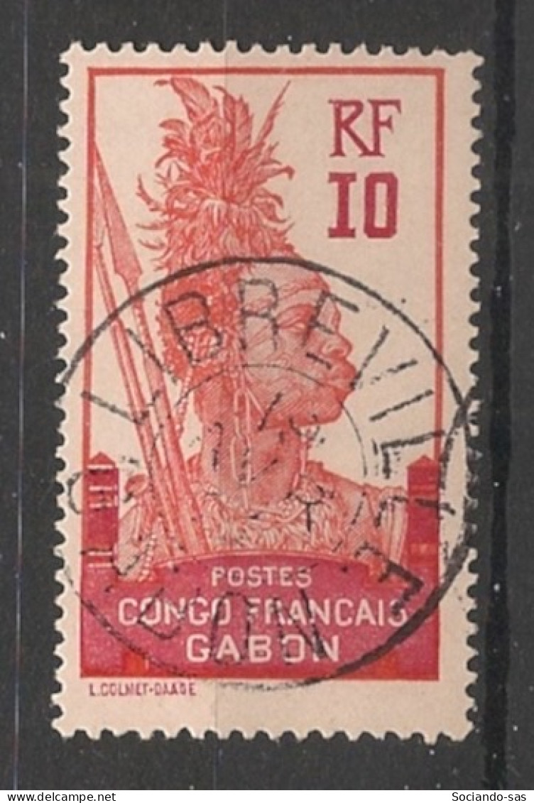 GABON - 1910 - N°YT. 37 - Guerrier 10c Rouge - Oblitéré / Used - Oblitérés