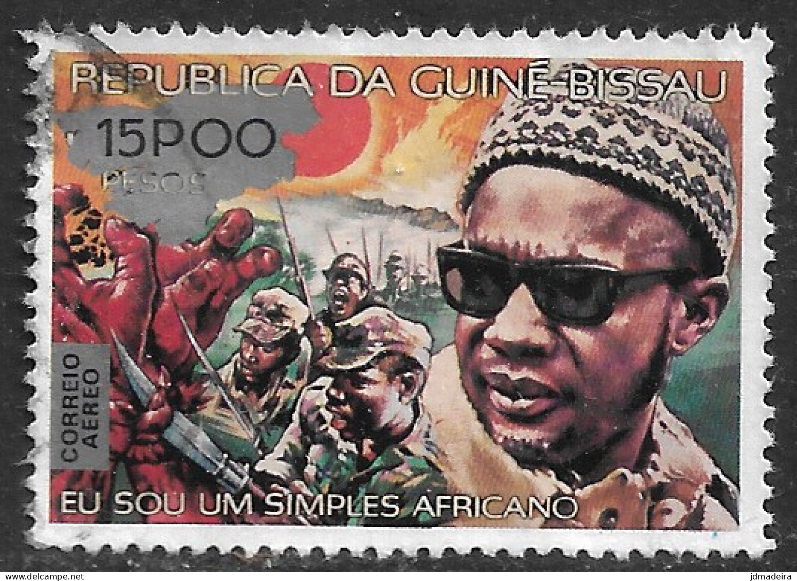 GUINE BISSAU – 1977 Amílcar Cabral Surcharged 15P00 Over 0P50 Used Stamp - Guinea-Bissau