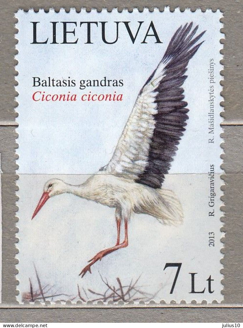 LITHUANIA 2013 Birds Stork  MNH(**) Mi 1130 #Lt847 - Litauen