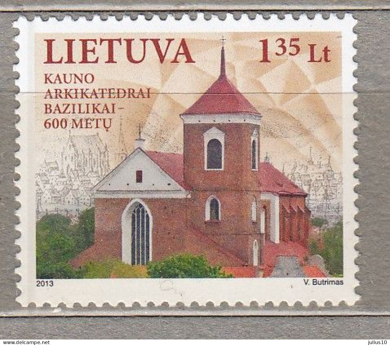 LITHUANIA 2013 Kaunas Church  MNH(**) Mi 1136 #Lt848 - Litauen