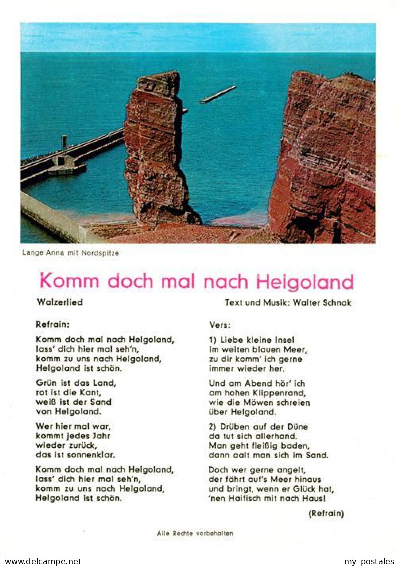 73105445 Helgoland Lange Anna Mit Nordspitze Helgoland - Helgoland