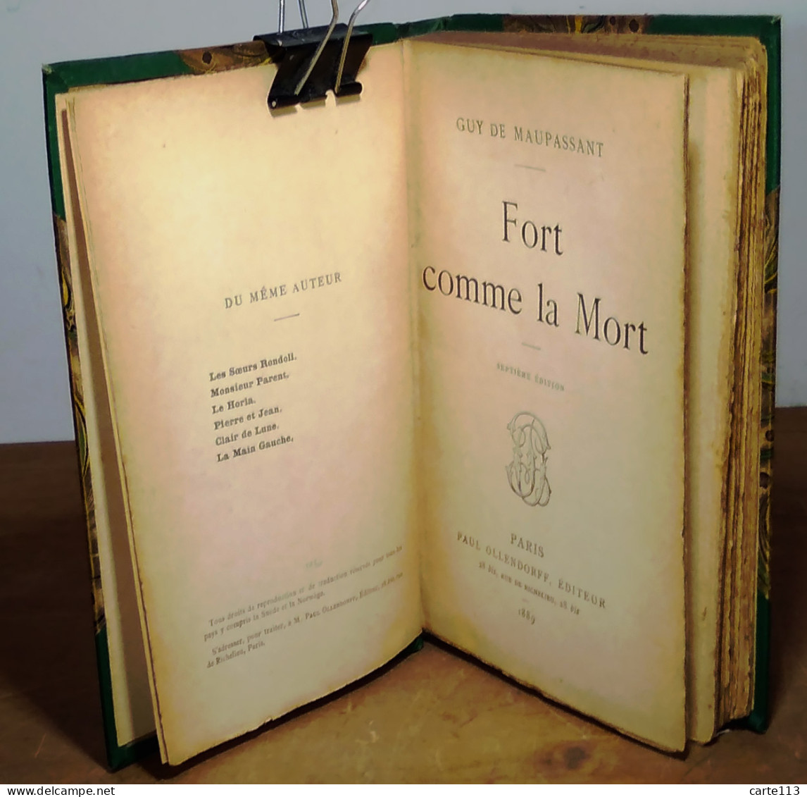 MAUPASSANT Guy De - FORT COMME LA MORT - 1801-1900