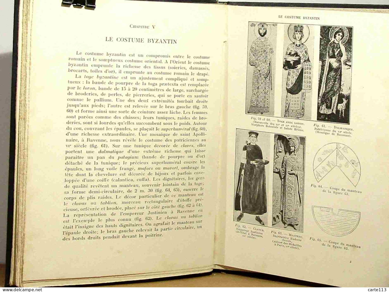 RUPPERT Jacques - HISTOIRE DU COSTUME DE L'ANTIQUITE AU XIXE SIECLE - 5 TOMES EN UN VOL - 1901-1940