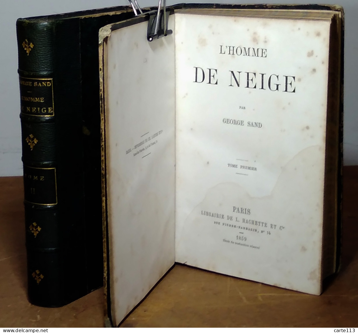 SAND George - L'HOMME DE NEIGE - 2 TOMES - 1801-1900