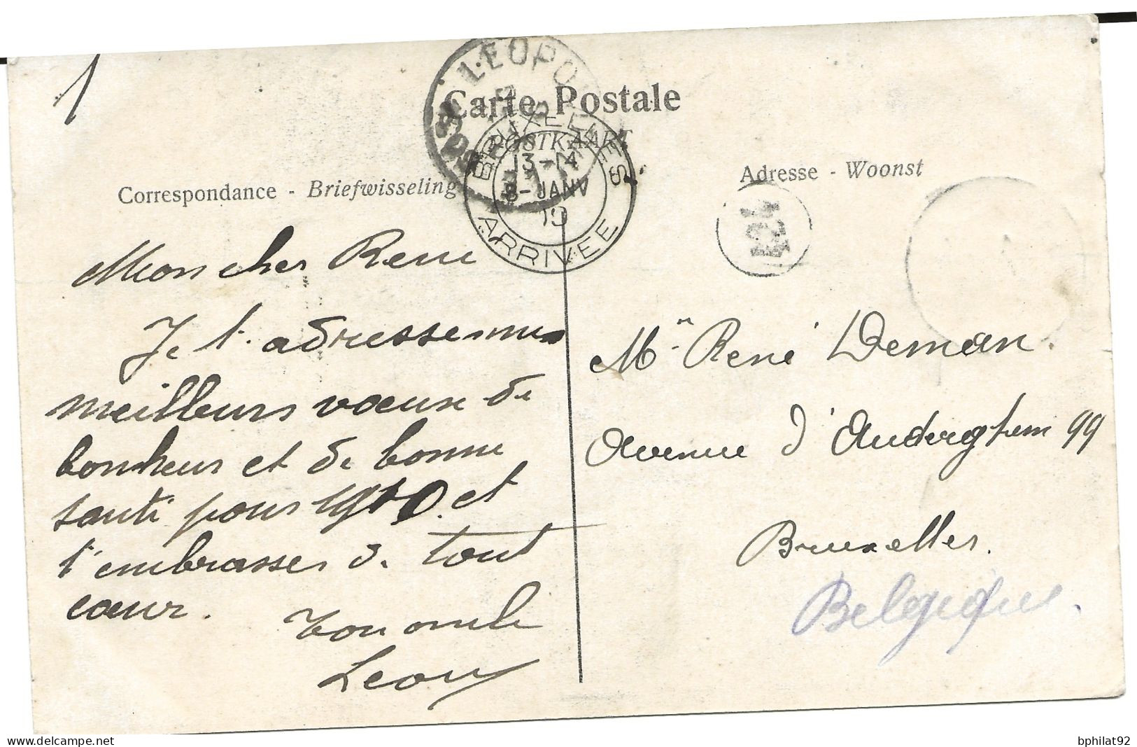 !!! CONGO, CPA DE 1909, DÉPART DE LISALA POUR BRUXELLES (BELGIQUE). - Lettres & Documents