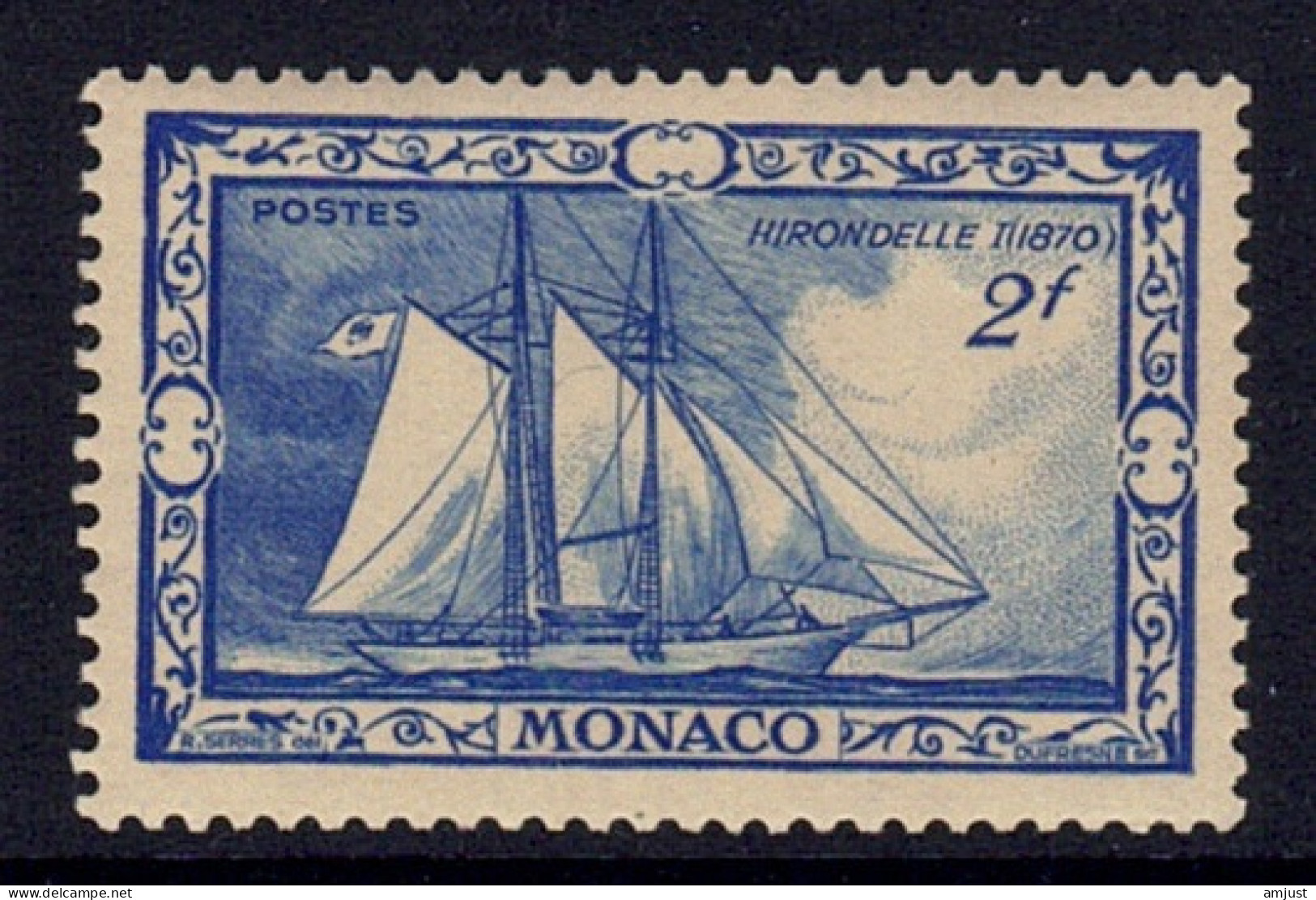 Monaco // 1949  // L'hirondelle Timbre Neuf** MNH  No. Y&T 324 - Neufs