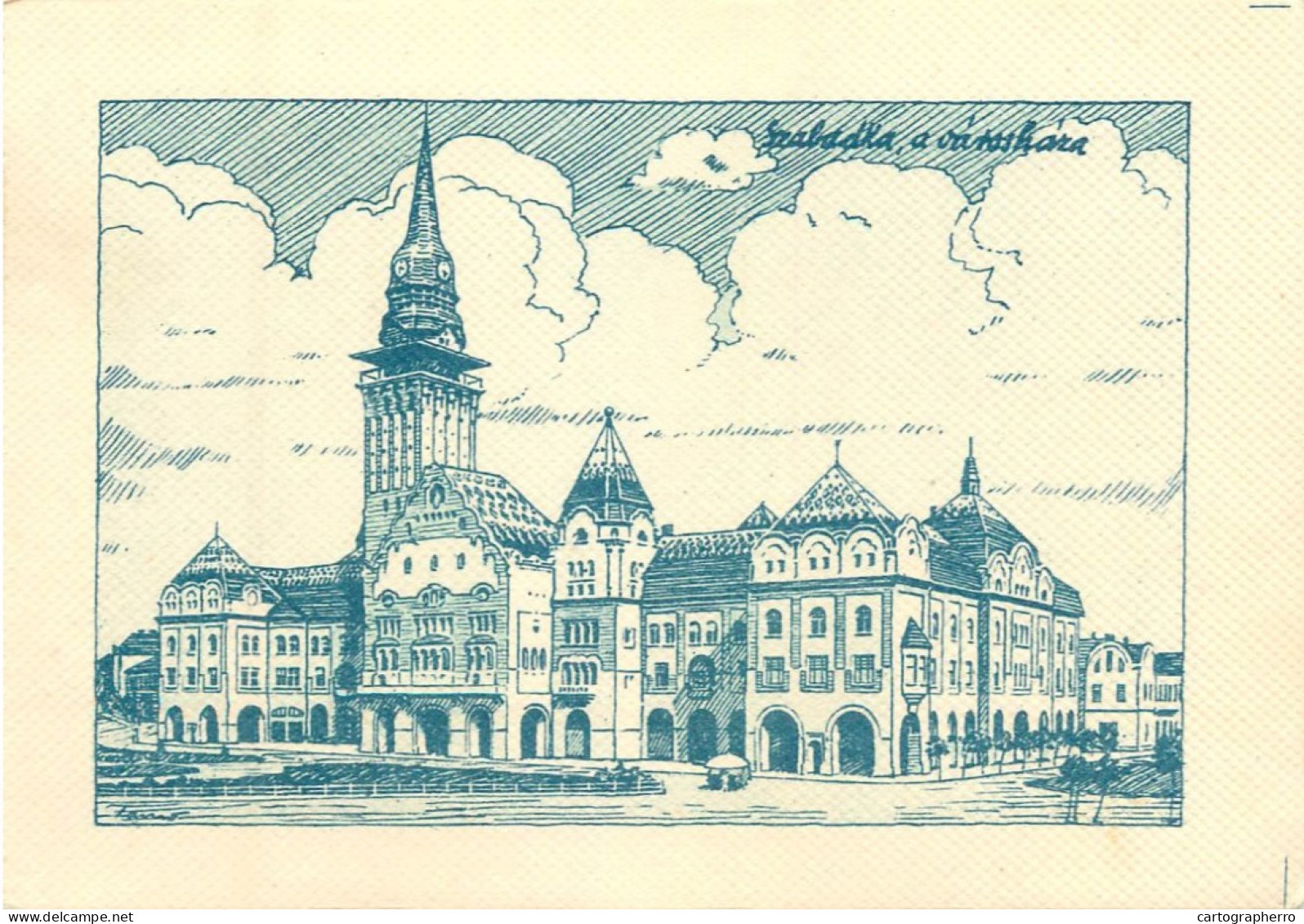 Szabadka (Subotica) 1934 Artist Card - Serbia