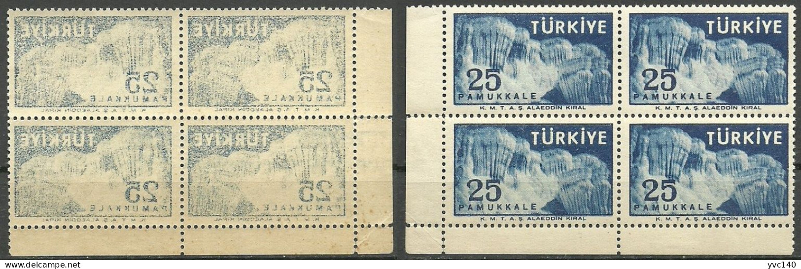 Turkey; 1958 Pamukkale (Hierapolis) 25 K. "Abklatsch Print" - Ongebruikt