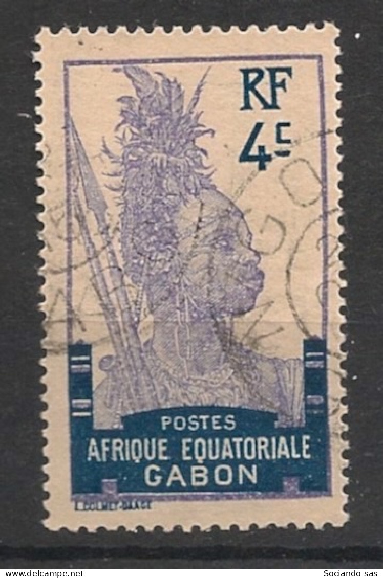 GABON - 1910-18 - N°YT. 51 - Guerrier 4c Bleu - Oblitéré / Used - Usati