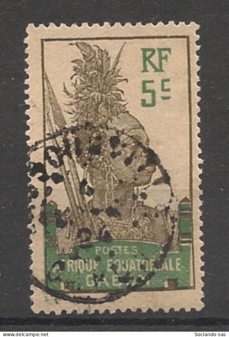 GABON - 1910-18 - N°YT. 52 - Guerrier 5c Vert - Oblitéré / Used - Used Stamps
