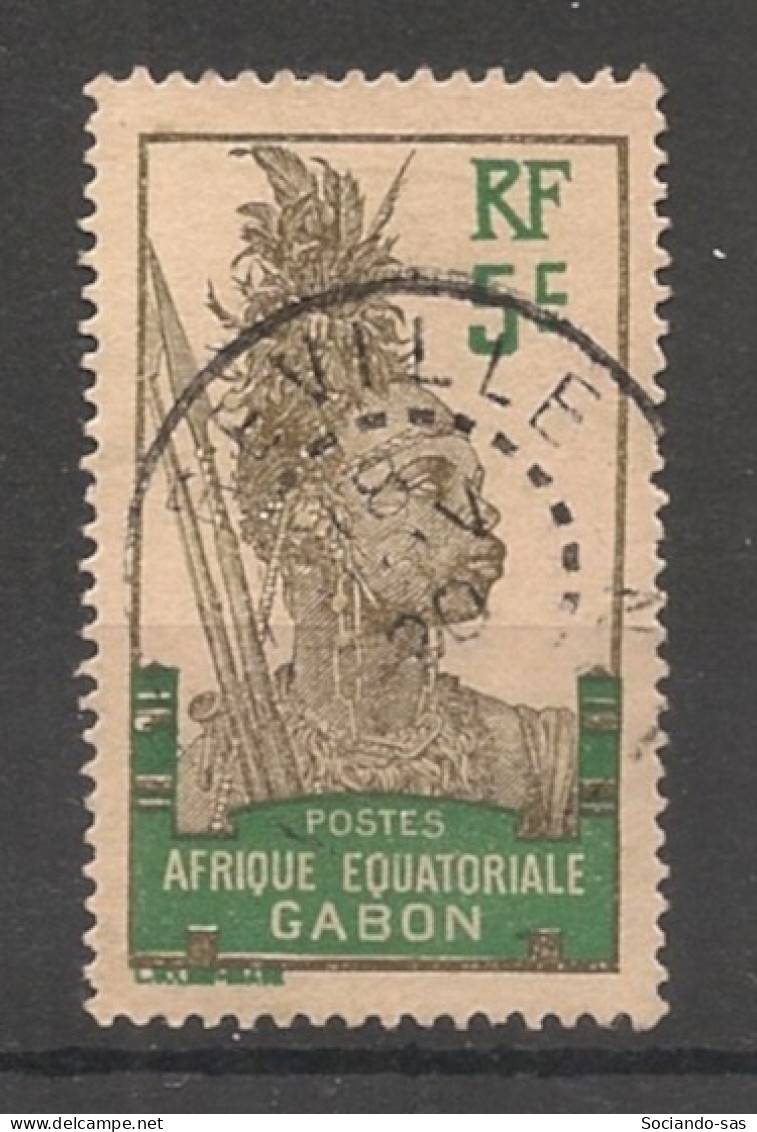 GABON - 1910-18 - N°YT. 52 - Guerrier 5c Vert - Oblitéré / Used - Usati