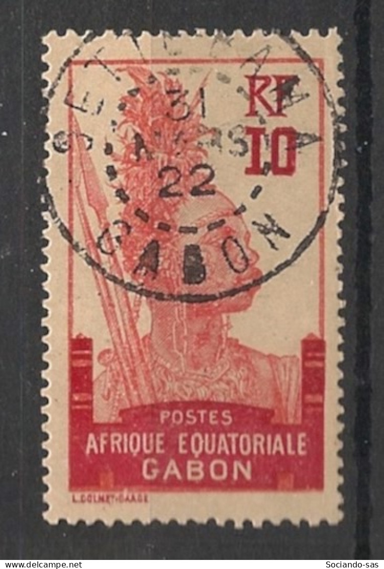 GABON - 1910-18 - N°YT. 53 - Guerrier 10c Rouge - Oblitéré / Used - Usados