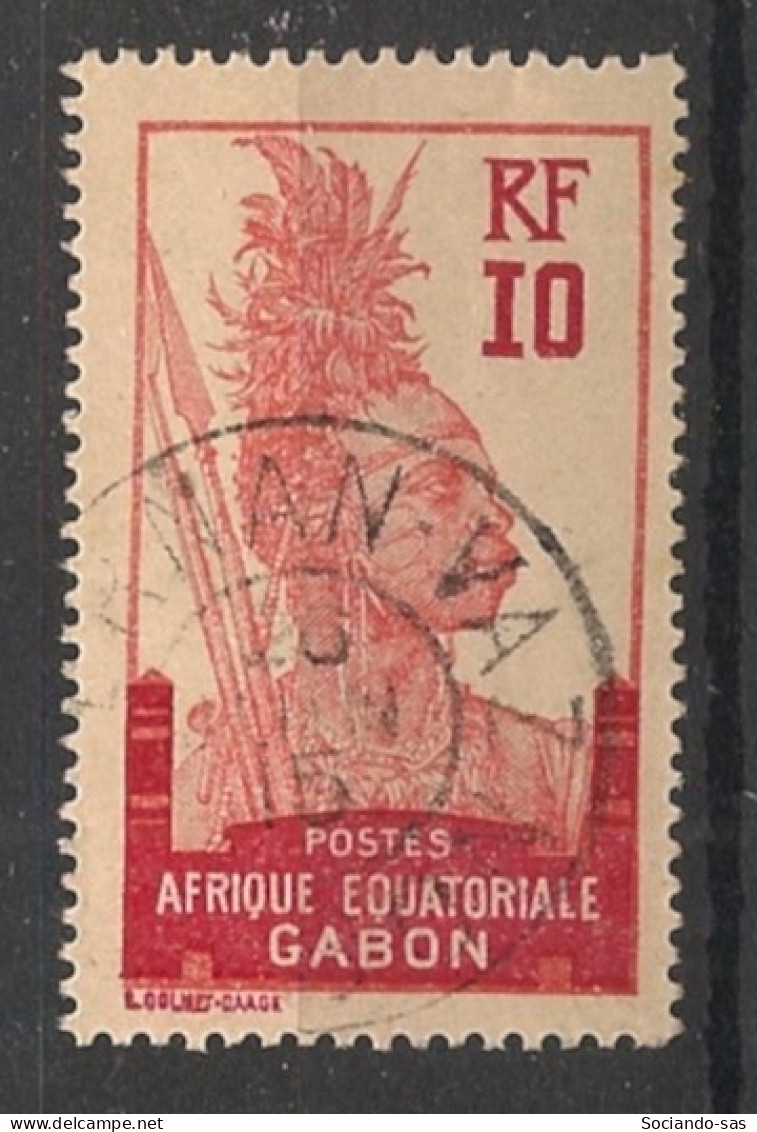 GABON - 1910-18 - N°YT. 53 - Guerrier 10c Rouge - Oblitéré / Used - Usati