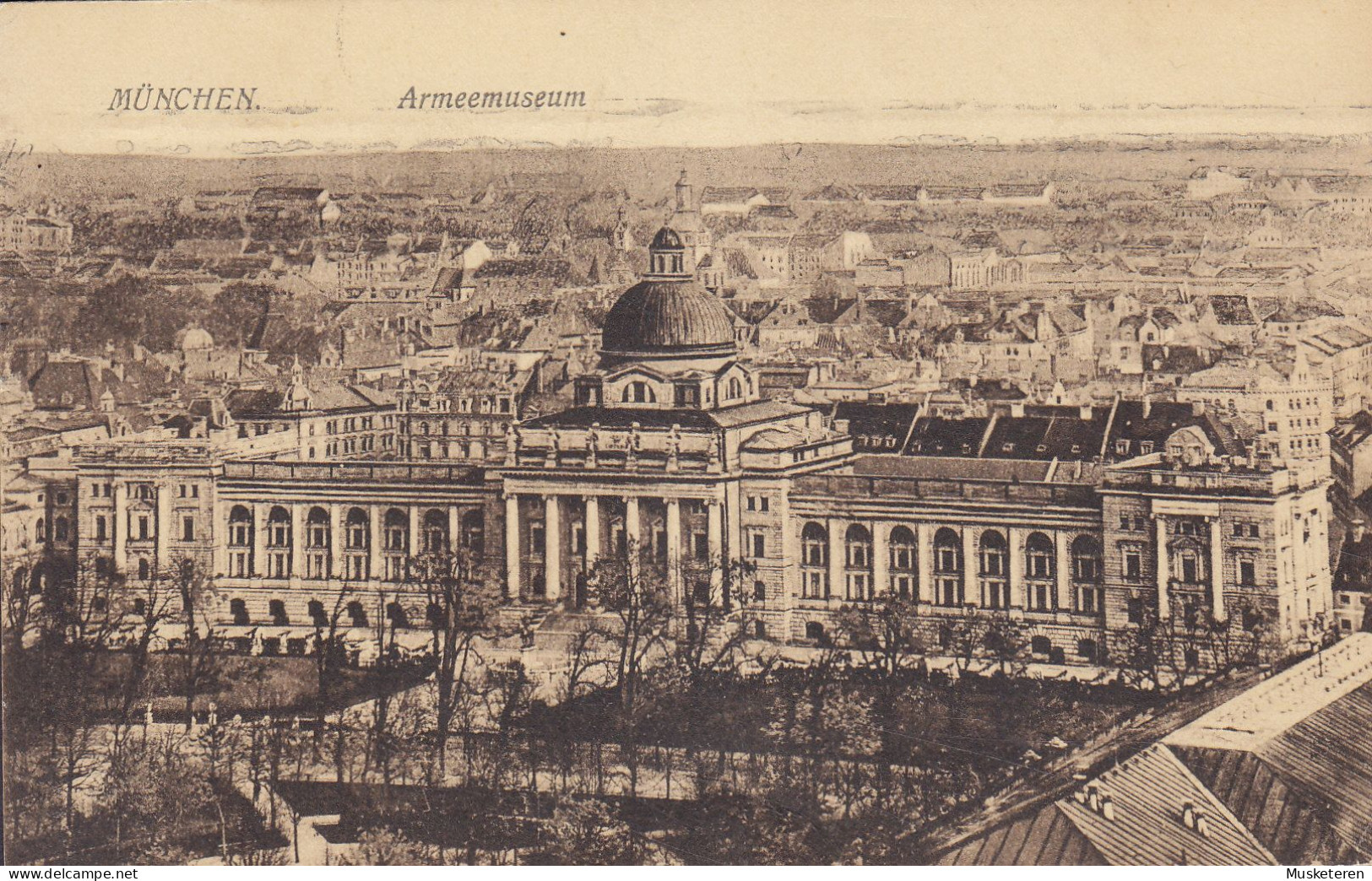 Deutsches Reich PPC München Armeemuseum OZM Br. 1059 MÜNCHEN 1922 (2 Scans) - Muenchen