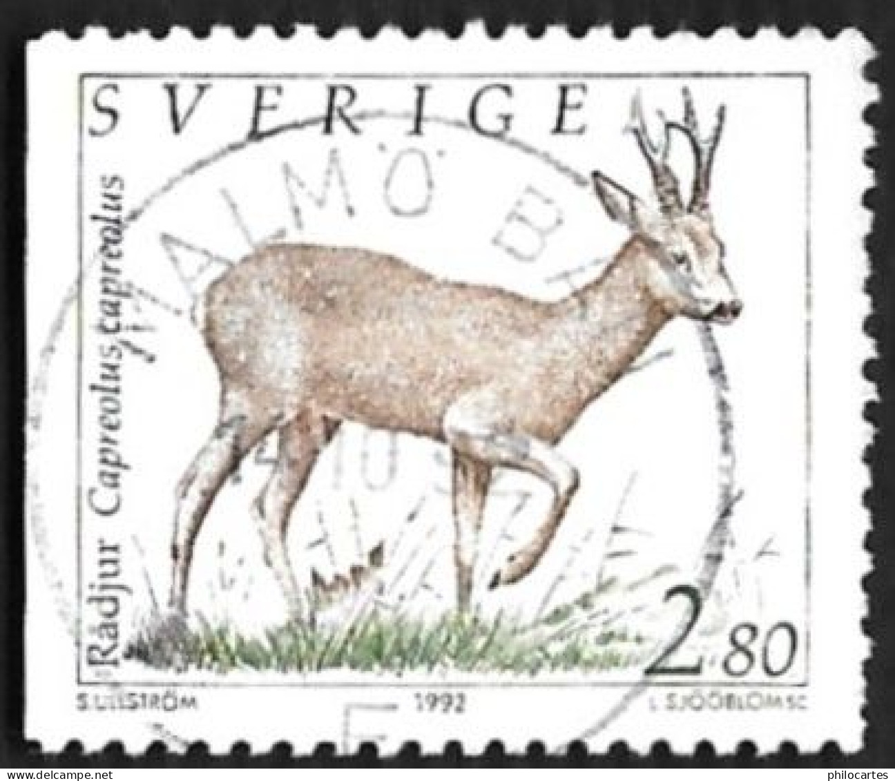 SUEDE 1992 - YT 1689 - Chevreuil - Used Stamps