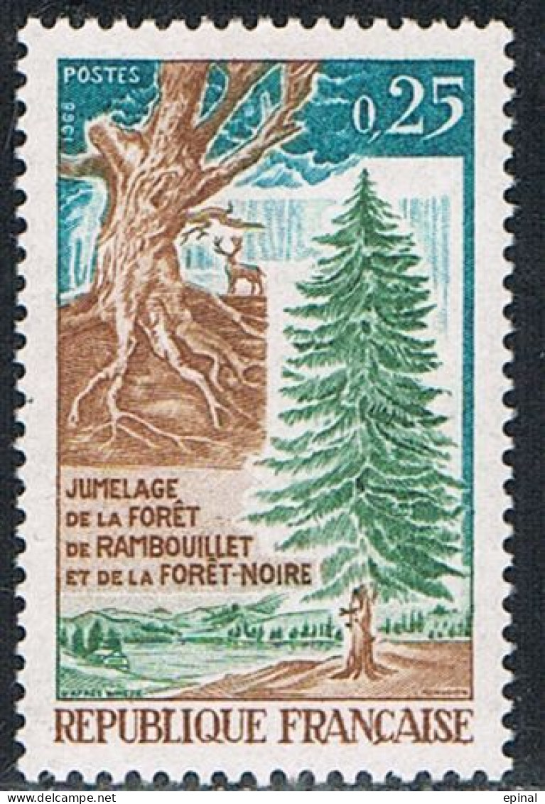 FRANCE : N° 1561 ** Et Oblitéré (Jumelage : Forêt De Rambouillet Et Forêt Noire) - PRIX FIXE - - Neufs