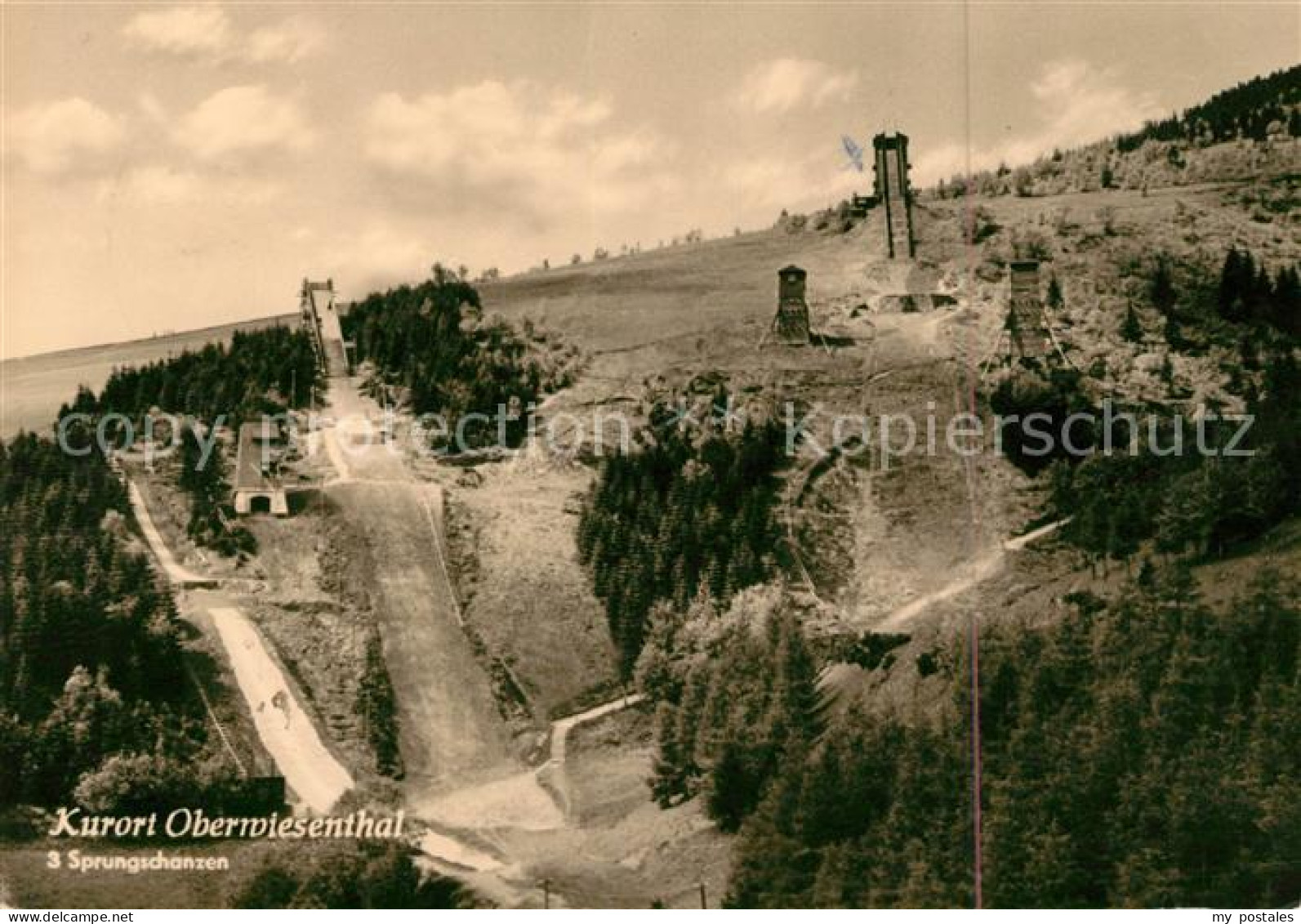 73105011 Oberwiesenthal Erzgebirge 3 Sprungschanzen Oberwiesenthal Erzgebirge - Oberwiesenthal