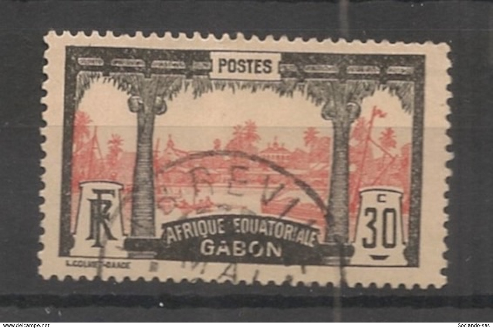 GABON - 1910-18 - N°YT. 57 - Libreville 30c Gris Et Rouge - Oblitéré / Used - Used Stamps