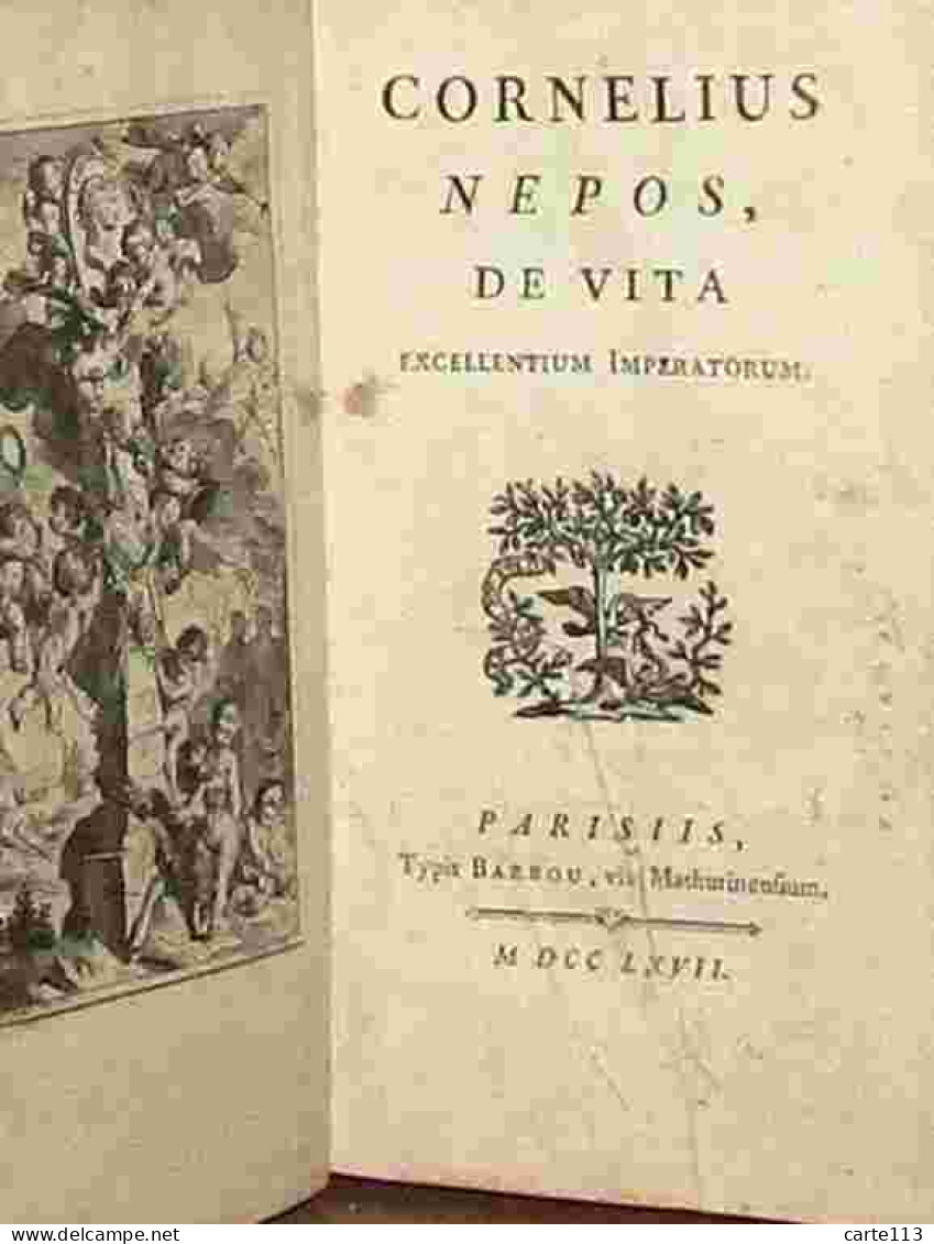CORNELIUS NEPOS  - DE VITA EXCELLENTIUM IMPERATORUM - 1701-1800