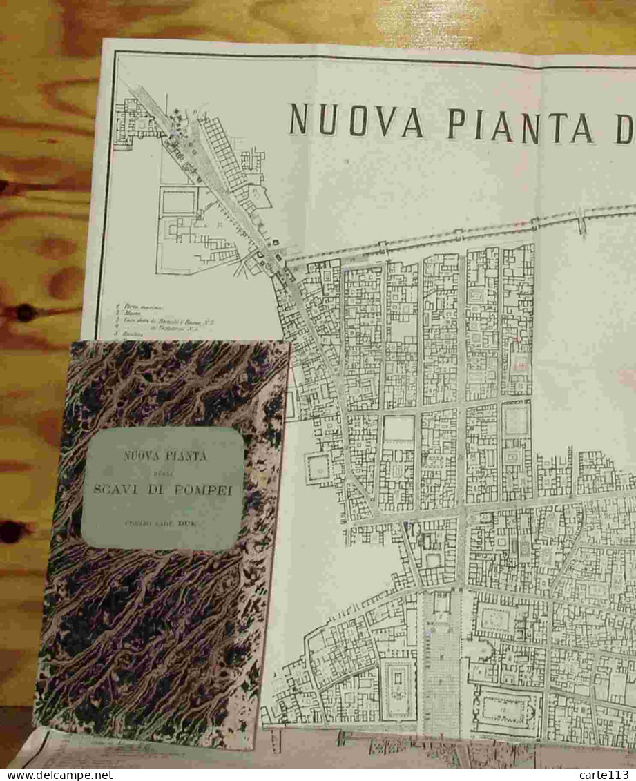 ANONYME  - NOUVEAU PLAN DE POMPEI 1870 - NUOVA PIANTA DEGLI SCAVI DI POMPEI - 1801-1900