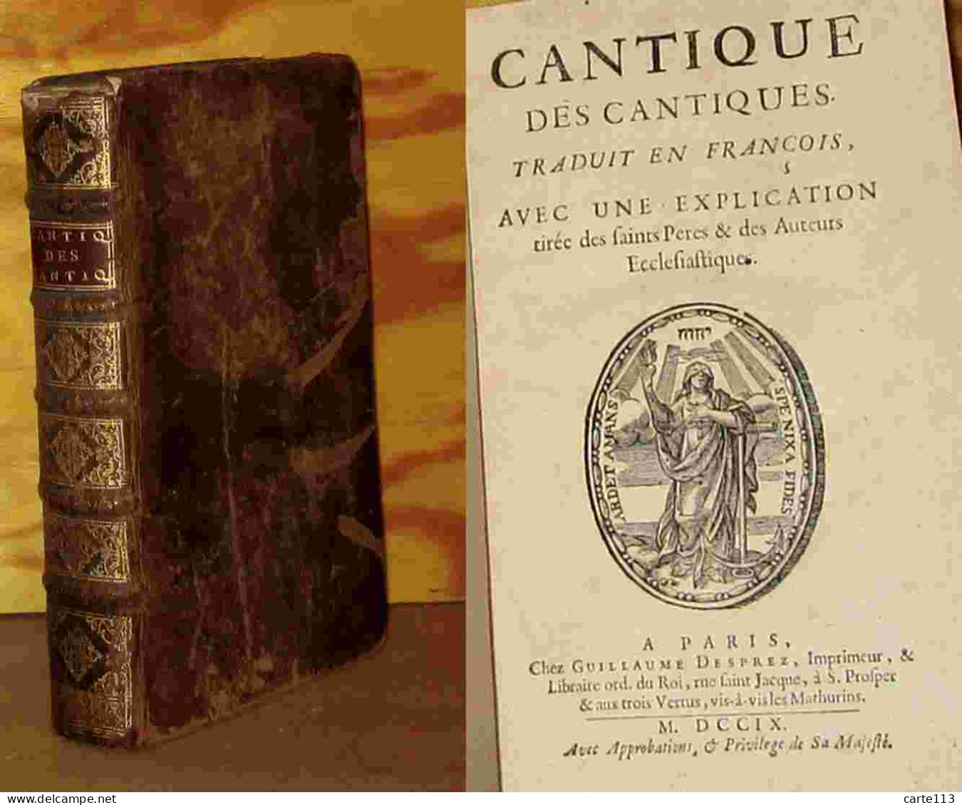 LE MAISTRE DE SACY Louis-Isaac - CANTIQUE DES CANTIQUES - 1701-1800