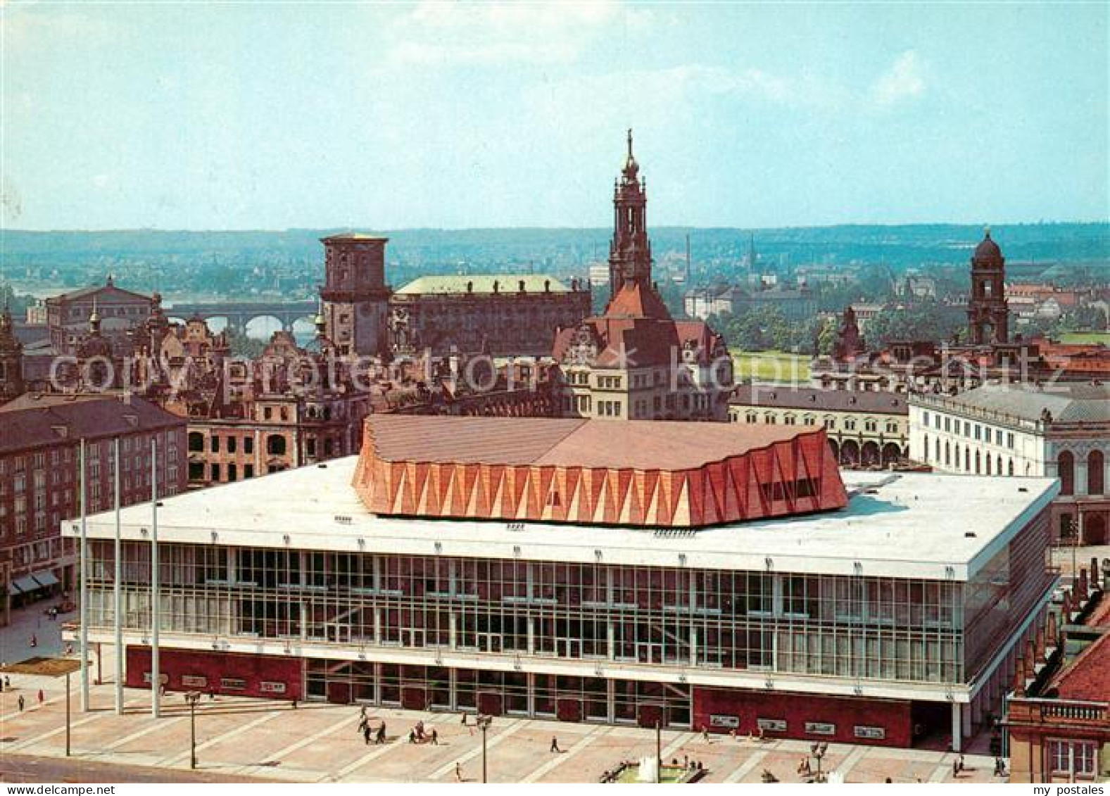 73104955 Dresden Blick Von Der Kreuzkirche Zum Kulturpalast Dresden - Dresden