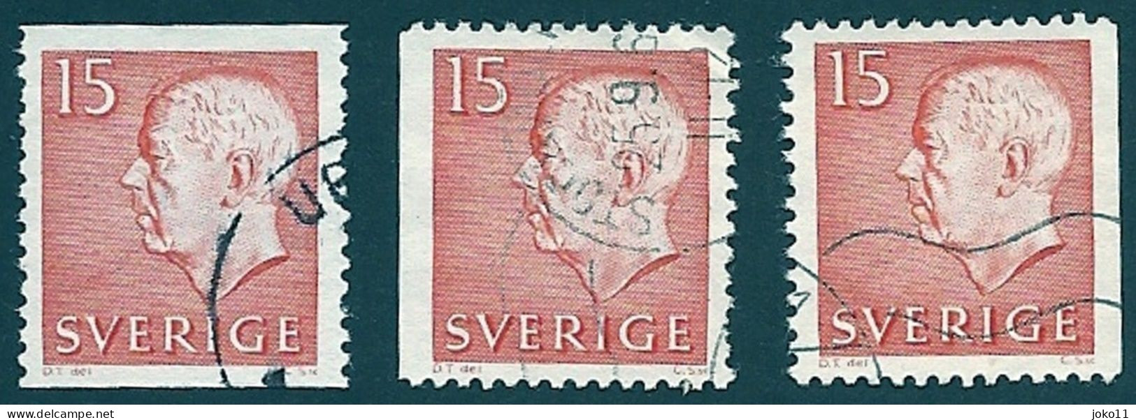 Schweden, 1961, Michel-Nr. 468 A+Dl+Dr, Gestempelt - Gebruikt